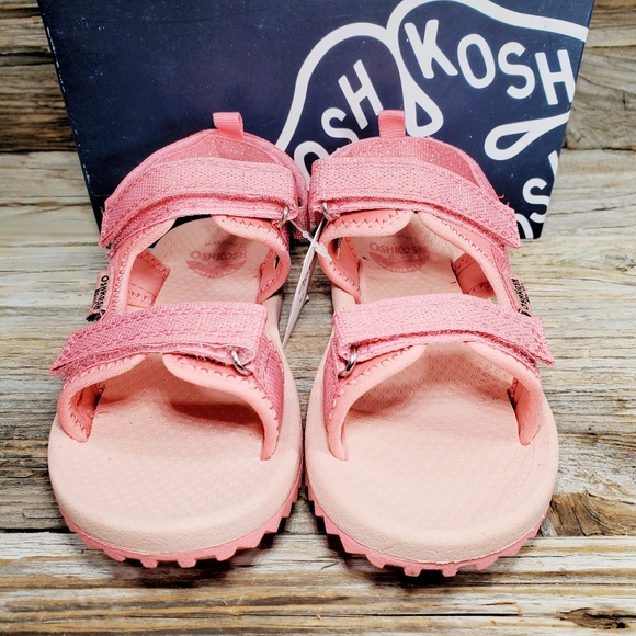 Oshkosh Toddler Girls Stitch Rose Sandals Thongs - Picture 4 of 7
